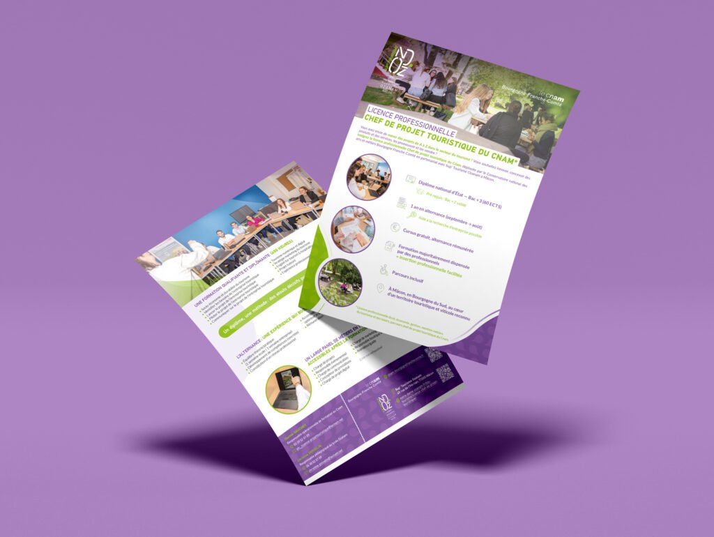 rédaction conception suivi de projet plaquette licence pro tourisme Ozanam Mâcon agence La Plume